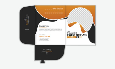 Minimal simple Corporate business presentation folder design template.