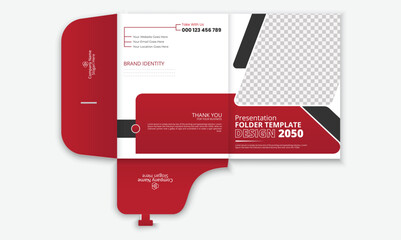 Modern business marketing folder design And business folder design for files.