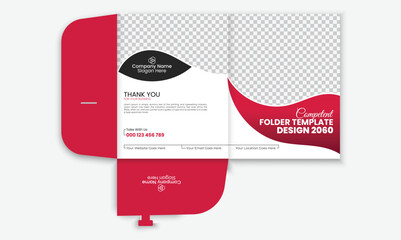 Creative business presentation folder design template. - obrazy, fototapety, plakaty