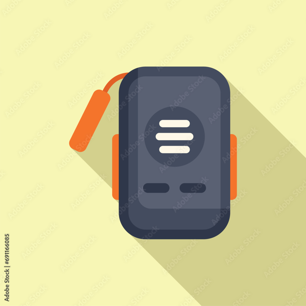 Poster data wearable tracker icon flat vector. system data network. app glass tech