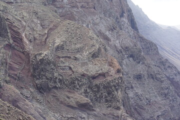 Volcanic rocks, trekking, Lanzarote, Haria village, Famara cliff, cliff, November 2023, Sony a6000