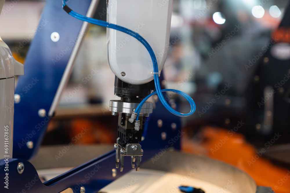 Aufkleber modern handling robot - robotic arm. smart factory