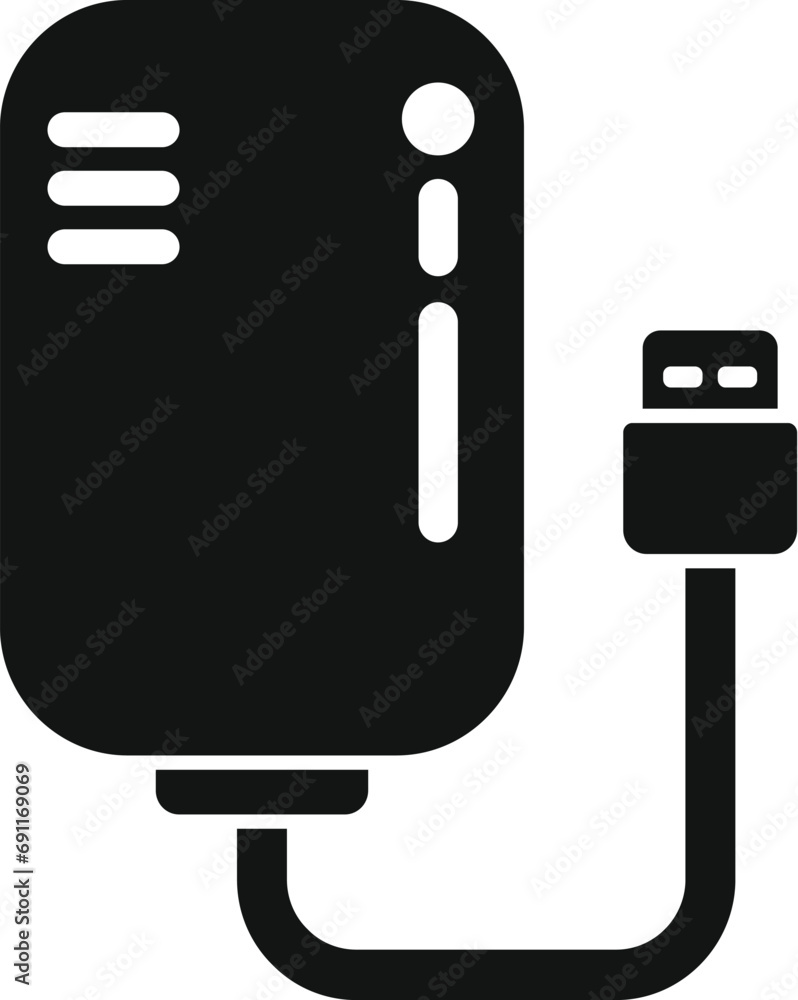 Poster wired wearable tracker icon simple vector. app watch device. wifi smart