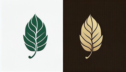A clean and modern logo with clever negative space creating a hidden leaf, symbolizing nature and sustainability.