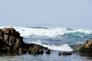 Big waves in El Cotillo, Atlantic ocean, Fuertventura, Canary Islands, November 2023, Sony a6000