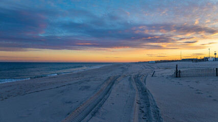 Sunset Skies On The Seaside Heights Beach In New Jersey November 2023
