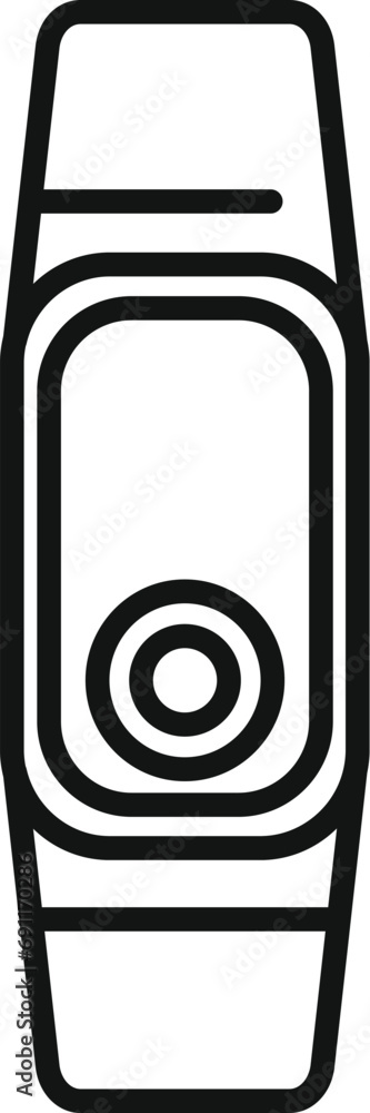 Poster data network band icon outline vector. sport data network. security digital