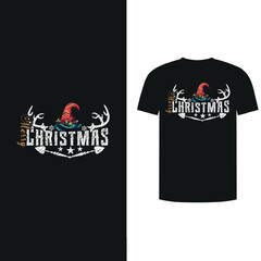 Merry Christmas typography t-shirt design