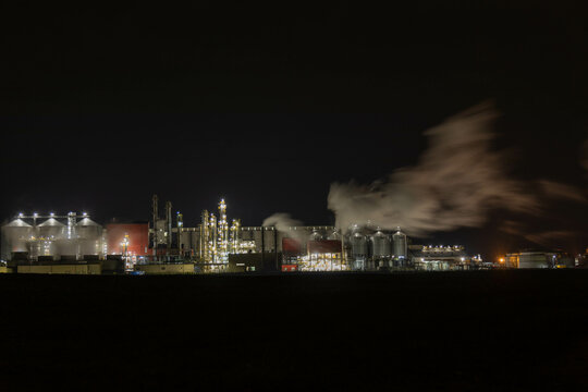 Bioethanol production plant, rafinery, nigh, industry, Lower Silesia