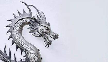 Deurstickers metal dragon   widescreen 16:9 background / wallpaper with text space © J