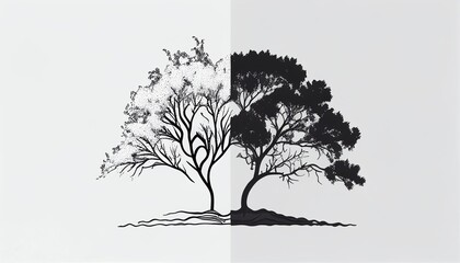 A minimalist logo incorporating a simple line drawing of a tree, representing growth and stability.
