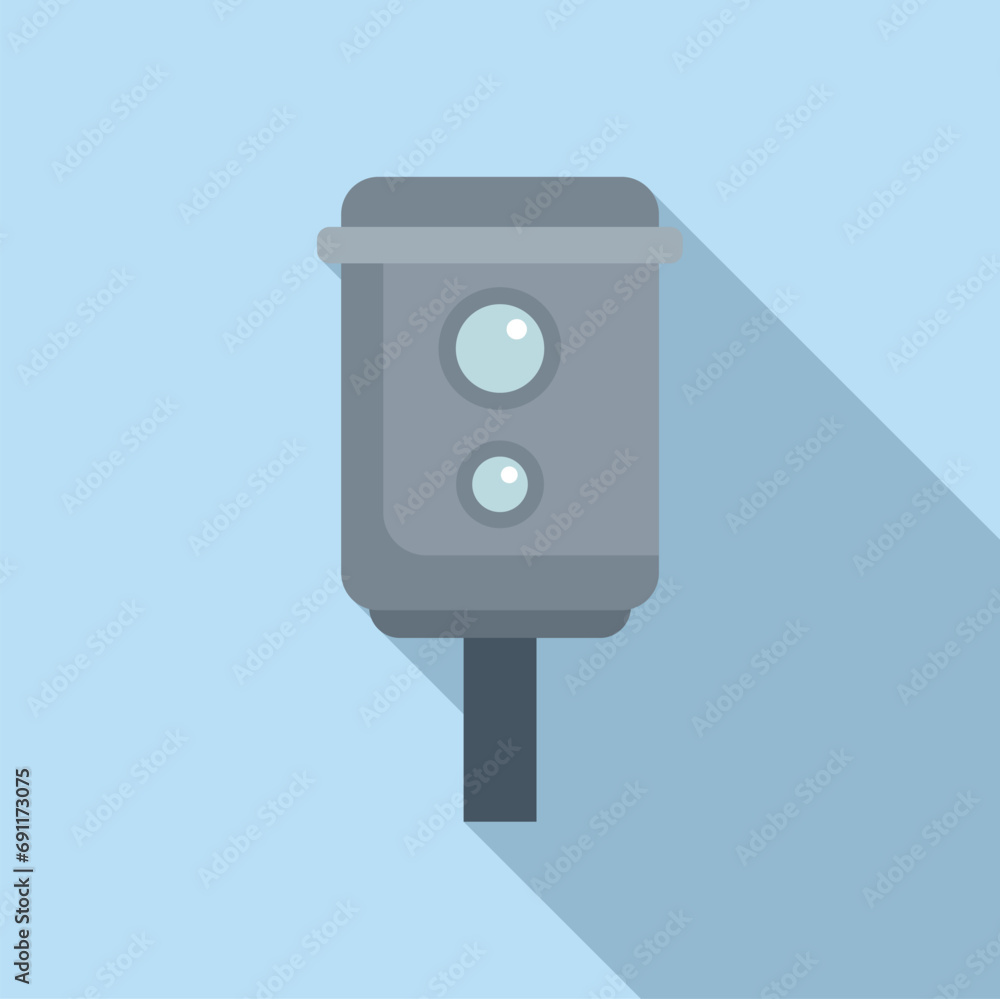 Poster limit speed control icon flat vector. speed equipment. area control detect
