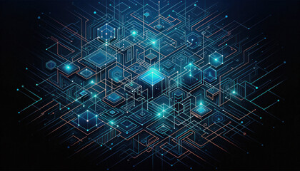 information technology abstract background. circuitry complexity in digital abstraction