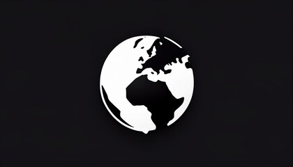 A minimalist logo with clever use of negative space creating a hidden globe, symbolizing global reach and connectivity.