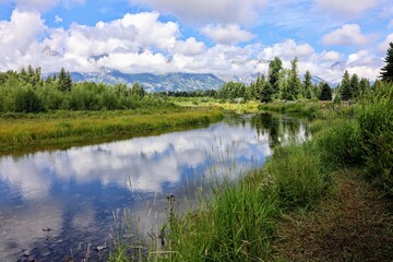 Schwabacher Landing at grand Teton national park