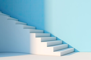 Illustration of an abstract pastel background illustration of stairs. 