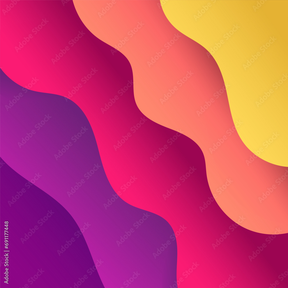 Aufkleber abstract gradient wavy square background