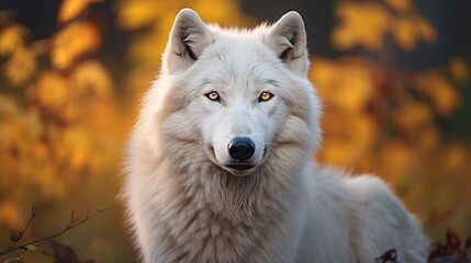 Obraz premium A picture of a wolf in the arctic.