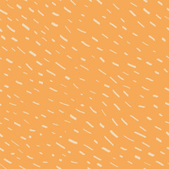 Hand drawn dashed pattern doodle style in yellow and white. Vector seamless pattern design for textile, fashion, paper, packaging and branding. 