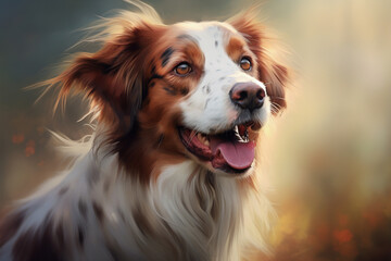 Fototapeta premium dog smiling with it's tongue out