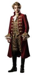 Prince in Regal Attire - Noble and Charming. Isolated on a Transparent Background. Cutout PNG.