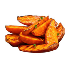 Roasted Sweet Potato - Sweet and Nutritious. Isolated on a Transparent Background. Cutout PNG.