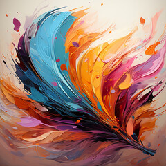 abstract colored feather background