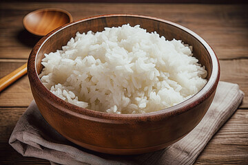 Bowl of boiled rice