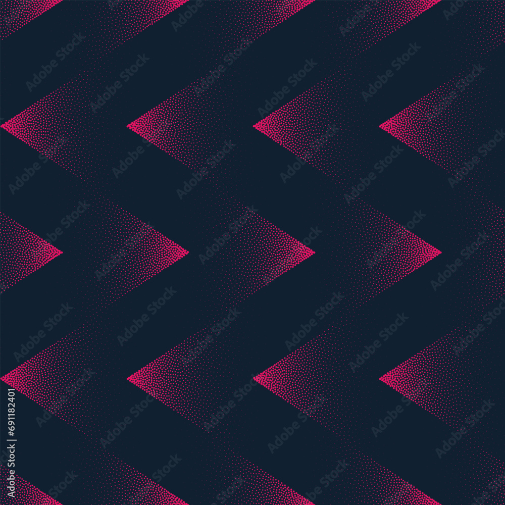 Poster pink zigzag structure striped seamless pattern trend vector abstract background. endless geometric d