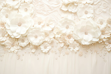 Wedding Background with Light Bridal Textile