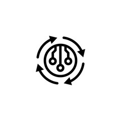 Autonomous control icon. smart remote control auto pilot vehicle driving mobility logo vector. automatic autonomous self driven automation symbol mark. autonomous assist control sign logo