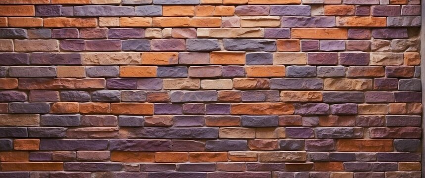 Red Purple and Orange Patterned Stone Wall with Text or Product Area