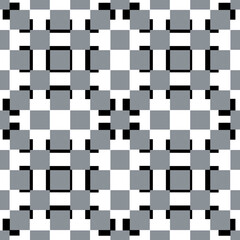 Grey Black and White Decor Geometric Check Seamless Tile
