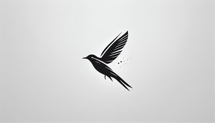 A sleek and minimal logo featuring a single line drawing of a bird in flight, symbolizing freedom and aspiration.