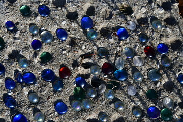 Gemstones in Cement