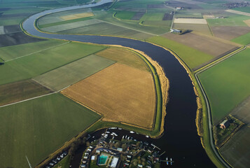 view of a curved river 