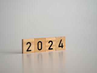 nowy rok 2024, napis, szczęśliwego nowego roku - obrazy, fototapety, plakaty