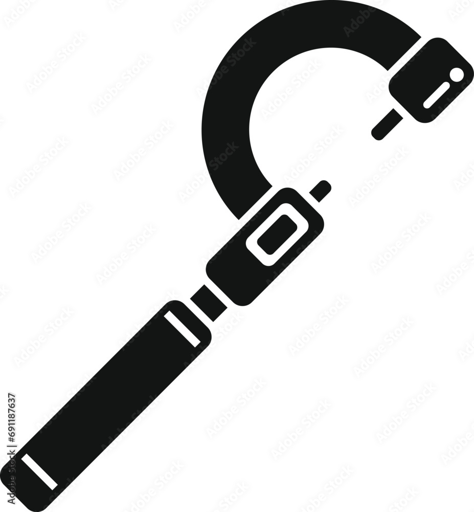Poster display digital micrometer icon simple vector. scale precise. number metallic object