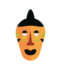 nigerian mask traditional illustration