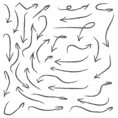 background with arrows set hand made vector