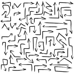 set of arrows hand made vector