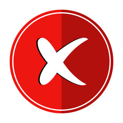 Fototapeta premium Cancel Button Red Circle