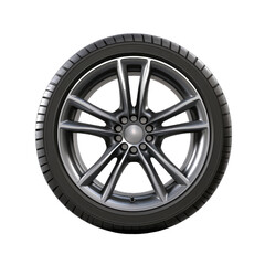 Car wheel isolated on transparent or white background, png