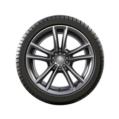 Obraz premium Car wheel isolated on transparent or white background, png