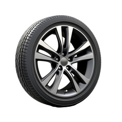 Obraz premium Car wheel isolated on transparent or white background, png