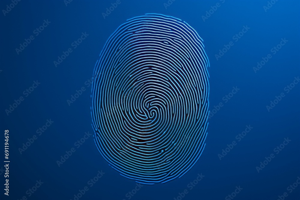 Poster fingerprint close up. background with selective focus and copy space