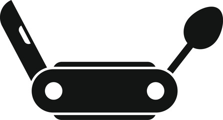 Campsite multitool icon simple vector. Healthy forest tourist. Vacation holiday