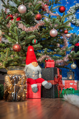 Wonderful presents under beautifully decorated christmas tree