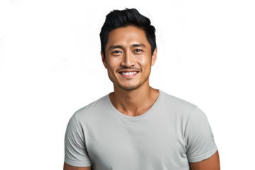 Close up of a happy chinese man