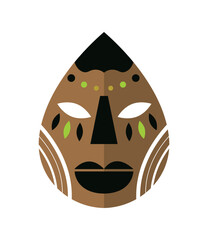 nigerian mask of brown color